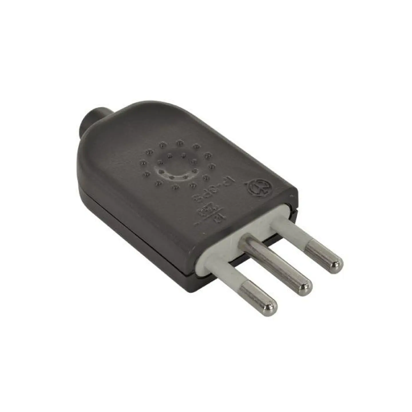 Enchufe Volante Macho Negro 2P+T 10A 1