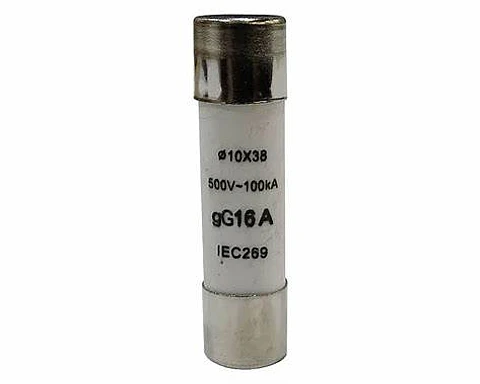 Fusible Cilíndrico 10X38Mm., 16A
