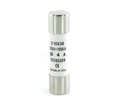Fusible Cilíndrico 10X38Mm., 4A