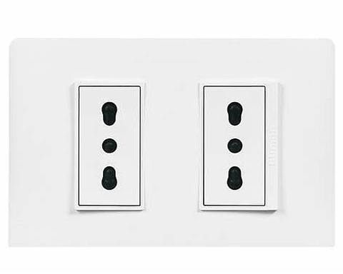 Placa Con Modulo Doble 16A