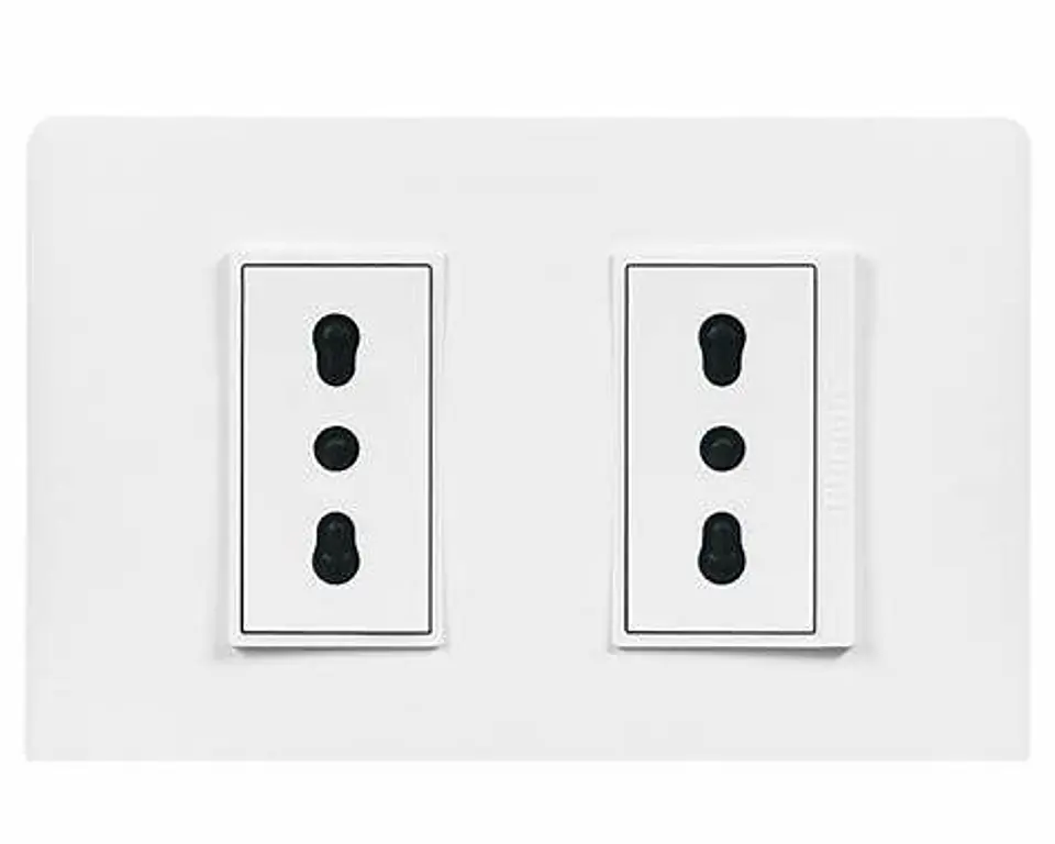 Placa Con Modulo Doble 16A 1