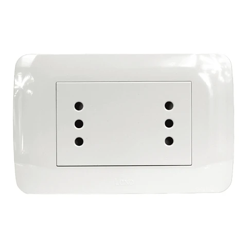 Toma De Corriente Dúplex 10A 250V Blanco Armado