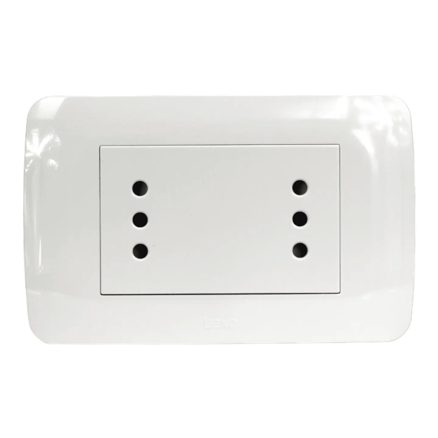 Toma De Corriente Dúplex 10A 250V Blanco Armado 1