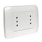 Toma De Corriente Dúplex 10A 250V Blanco Armado - Miniatura 2