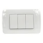 Interruptor Triple 9/32 10A 250V Blanco Armado - Miniatura 1