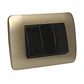 Interruptor Triple 9/32 10A 250V Café/Titanio Armado - Miniatura 2
