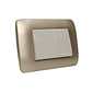 Interruptor Triple 9/32 10A 250V Beige/Titanio Armado - Miniatura 2