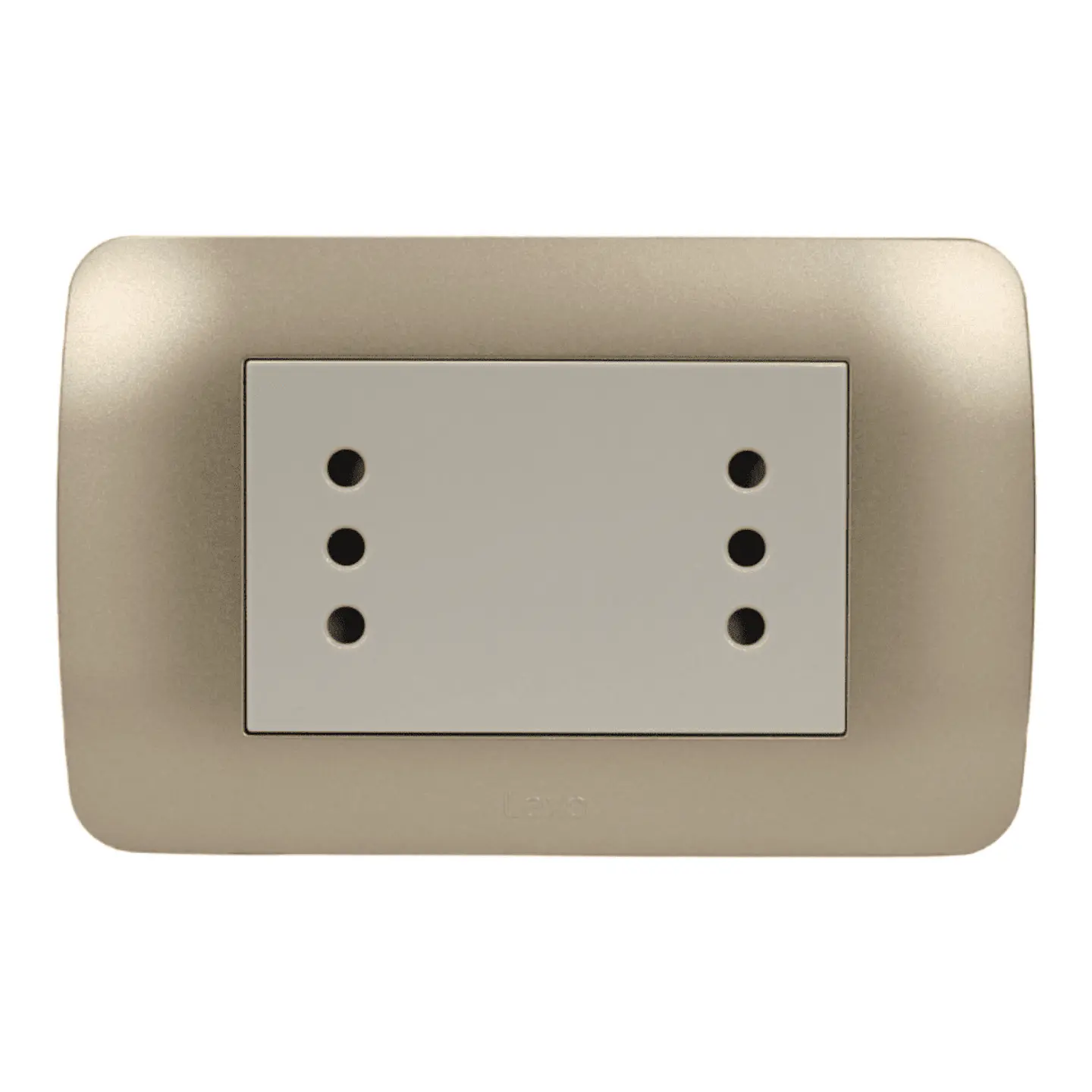 Toma De Corriente Dúplex 10A 250V Beige/Titanio 1