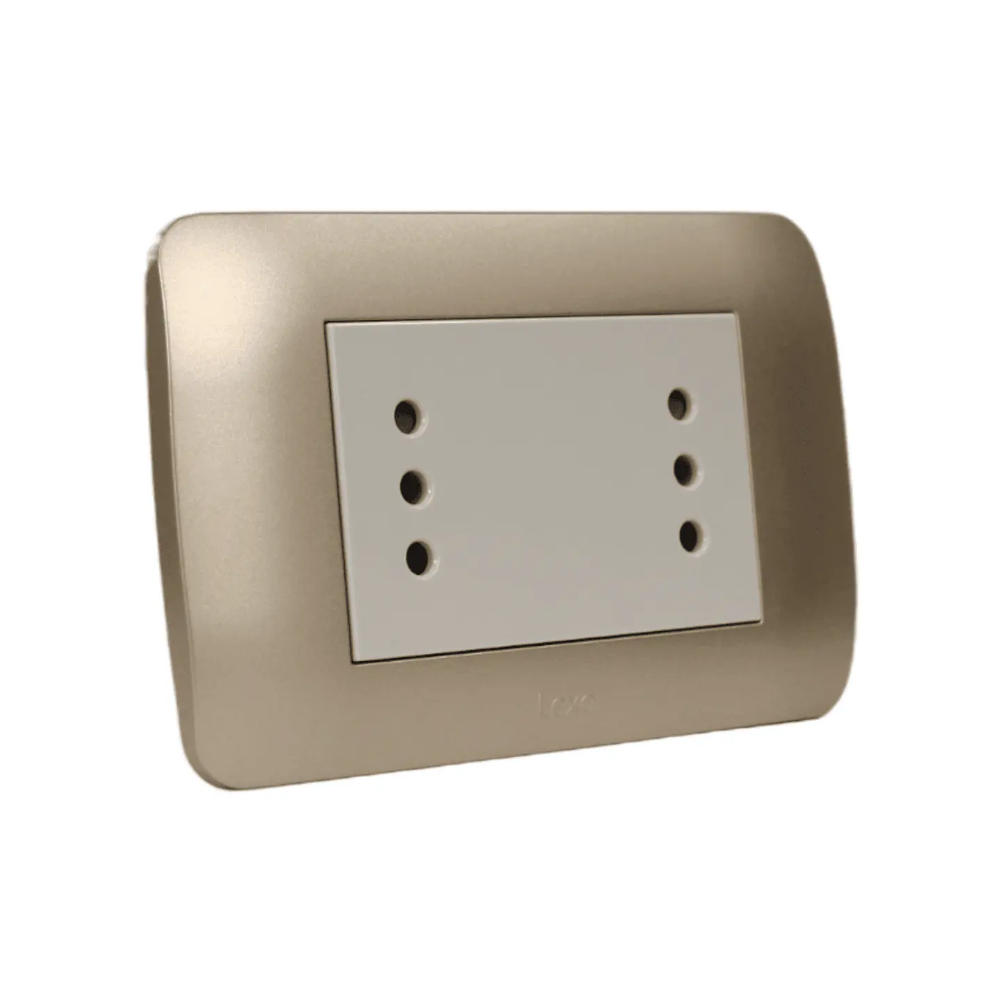 Toma De Corriente Dúplex 10A 250V Beige/Titanio 2