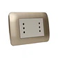 Toma De Corriente Dúplex 10A 250V Beige/Titanio - Miniatura 2