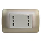 Toma De Corriente Duplex 10/16A Beige -Titanio - Miniatura 1