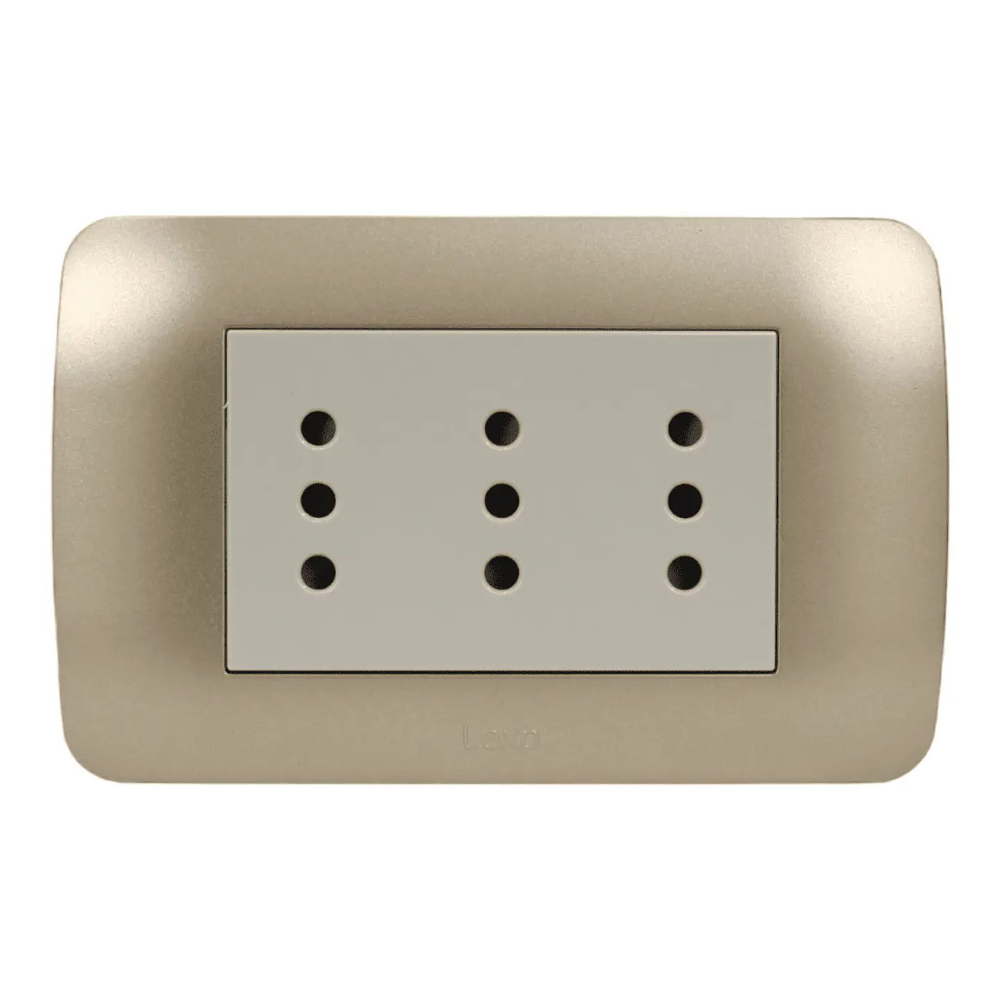 Toma De Corriente Triplex 10A 250V Beige/Titanio 1