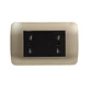 Toma Corriente Duplex 10/16A 250V Café/Titanio - Miniatura 1