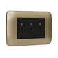 Toma De Corriente Triplex 10A 250V Café/Titanio - Miniatura 2