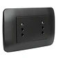 Toma De Corriente Duplex 10A 250V Grafito - Miniatura 2