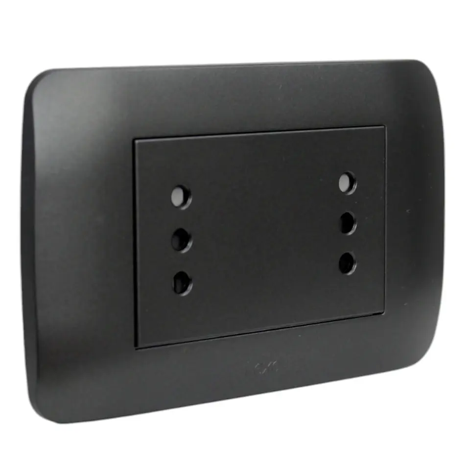 Toma De Corriente Duplex 10A 250V Grafito 2