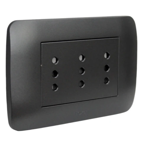 Toma De Corriente Triplex 10A 250V Grafito