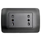Toma De Corriente Duplex 10/16A 250V Grafito - Miniatura 1