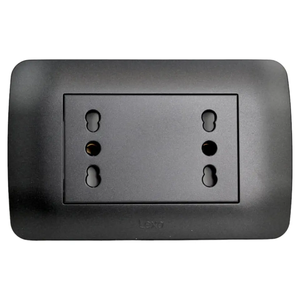 Toma De Corriente Duplex 10/16A 250V Grafito 1