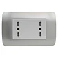 Toma De Corriente Duplex 10/16A Blanco Plata - Miniatura 1