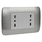 Toma De Corriente Duplex 10/16A Blanco Plata - Miniatura 2