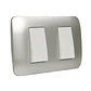 Interruptor Doble 9/15 10A 250V Blanco/Plata Armado - Miniatura 2