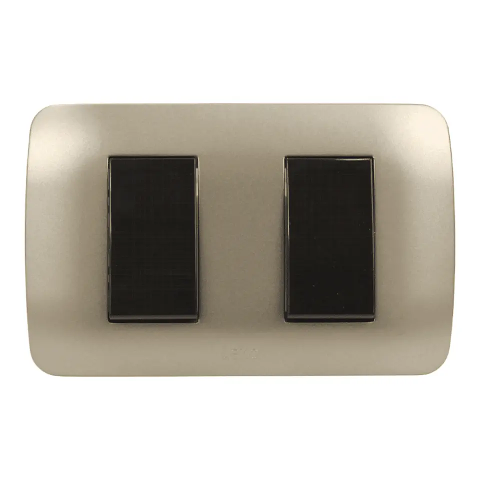Interruptor Doble 9/15 10A 250V Café/Titanio Armado 1