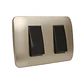 Interruptor Doble 9/15 10A 250V Café/Titanio Armado - Miniatura 2