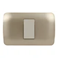 Interruptor Simple 9/12 10A 250V Beige/Titanio Armado - Miniatura 2