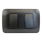 Interruptor Doble 9/15 10A 250V Grafito Armado - Miniatura 1