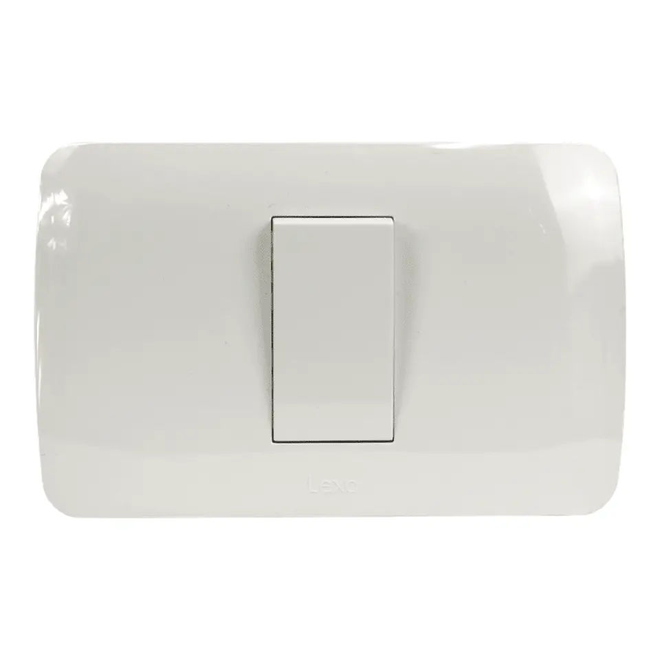 Interruptor Simple 9/12 10A 250V Blanco Armado 1