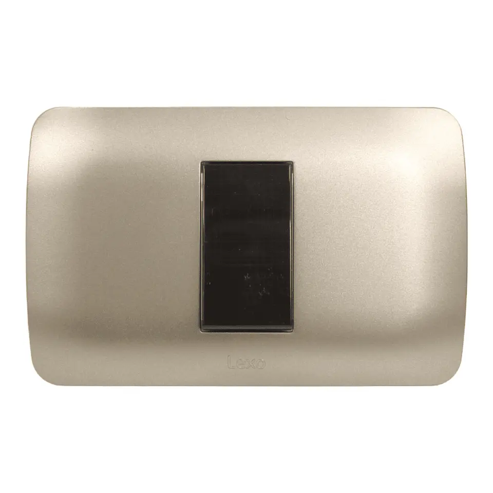 Interruptor Simple 9/24 10A 250V Café/Titanio Armado 1