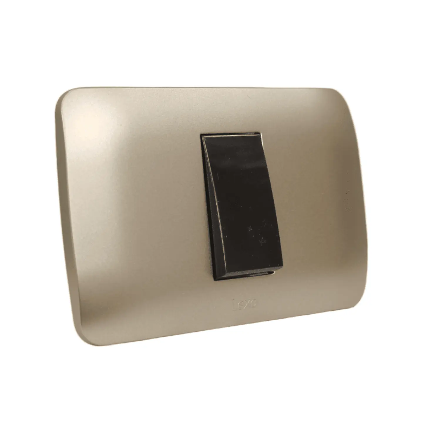 Interruptor Simple 9/24 10A 250V Café/Titanio Armado 2