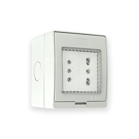 Hidrobox Doble 10A + 10/16A Lexo