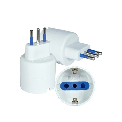 Adaptador Schuko Blanco 10A-Lexo