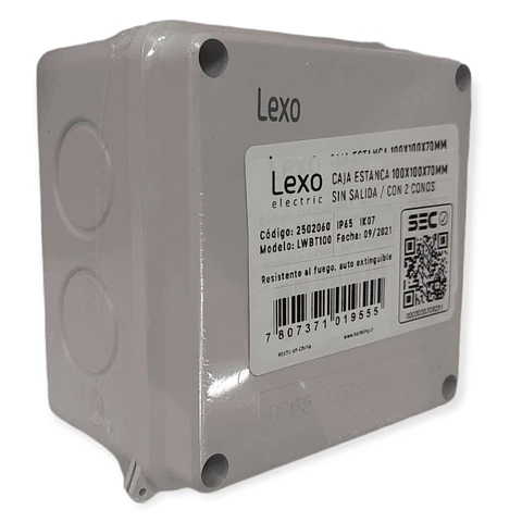 Caja Estanco Lisa 100X100X70Mm - Lexo