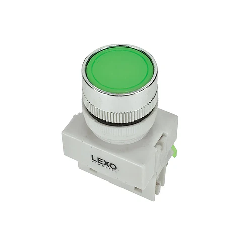 Pulsador Star 22Mm Verde 1No -Lexo