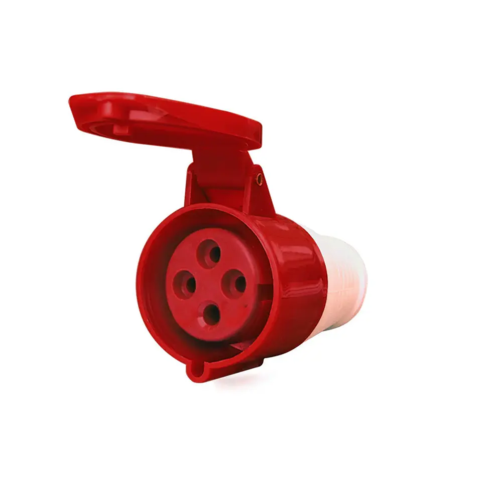Enchufe Industrial Hembra Volante Ip44, 32A, 380V, 3P+T 1