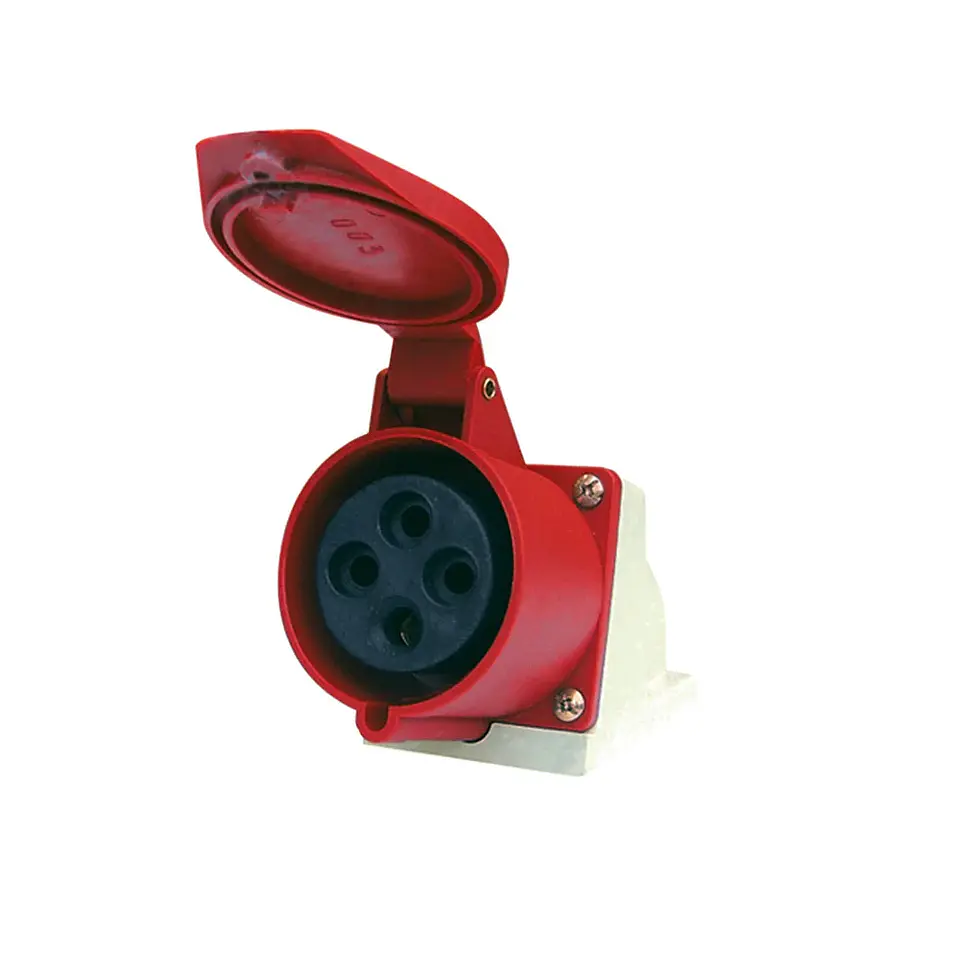 Enchufe Industrial Hembra Sobrepuesta Ip44, 32A, 380V, 3P+T 1