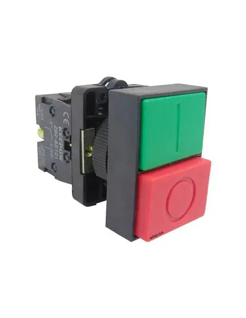 PULSADOR PARTIR- PARAR 22mm 1NO 1NC - CNC