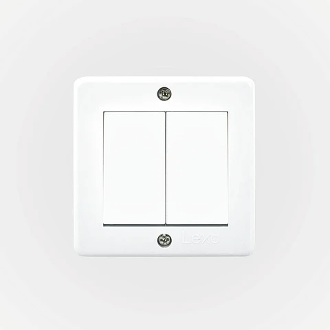 Casquete Ip20 Con Interruptor Doble (9/15) 10A 250V, Blanco