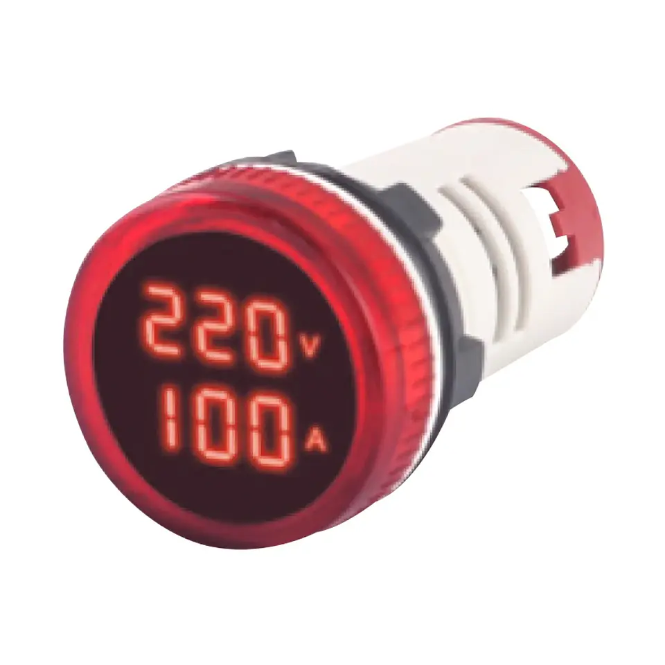 Luz Piloto con Voltímetro y Amperímetro 220V 100A-CNC 1