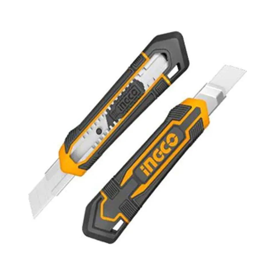 Chuchillo Cartonero Pulsador Plano - Ingco 1