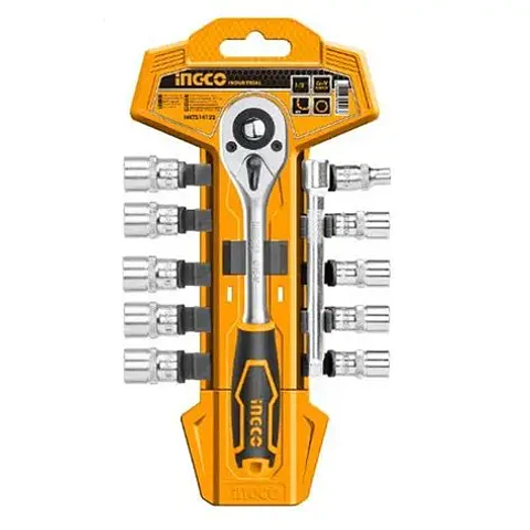 Set De Dados Y Chicharra 1/2 Industrial 12Pcs -Ingco
