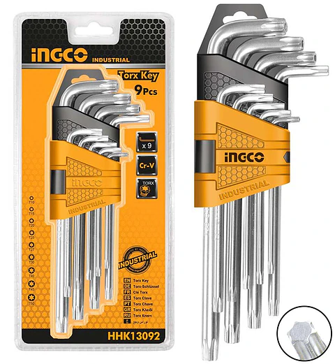 Juegos De Llaves Allen 9 Pcs Largas-Ingco