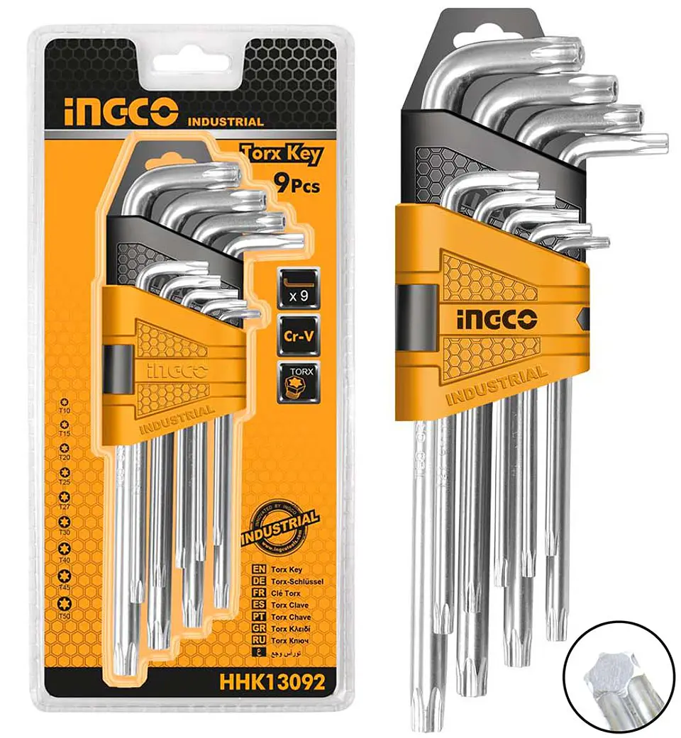 Juegos De Llaves Allen 9 Pcs Largas-Ingco 1
