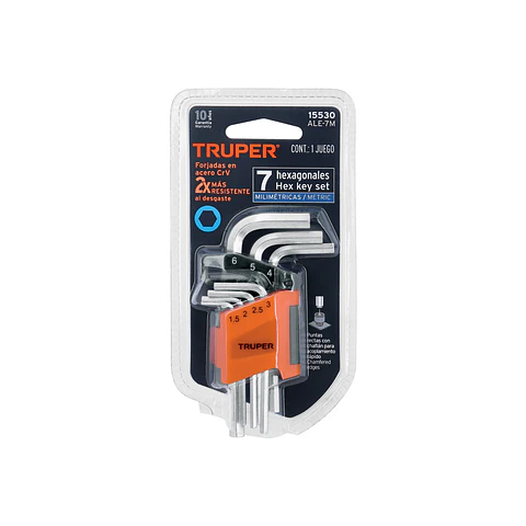 Llave Hexagonal Allen 7 Medidas - Truper