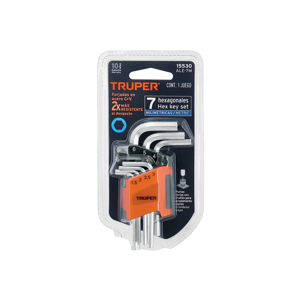 Llave Hexagonal Allen 7 Medidas - Truper 1