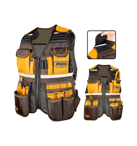 Chaleco Porta Herramienta 3K 17 Bolsillos-Ingco