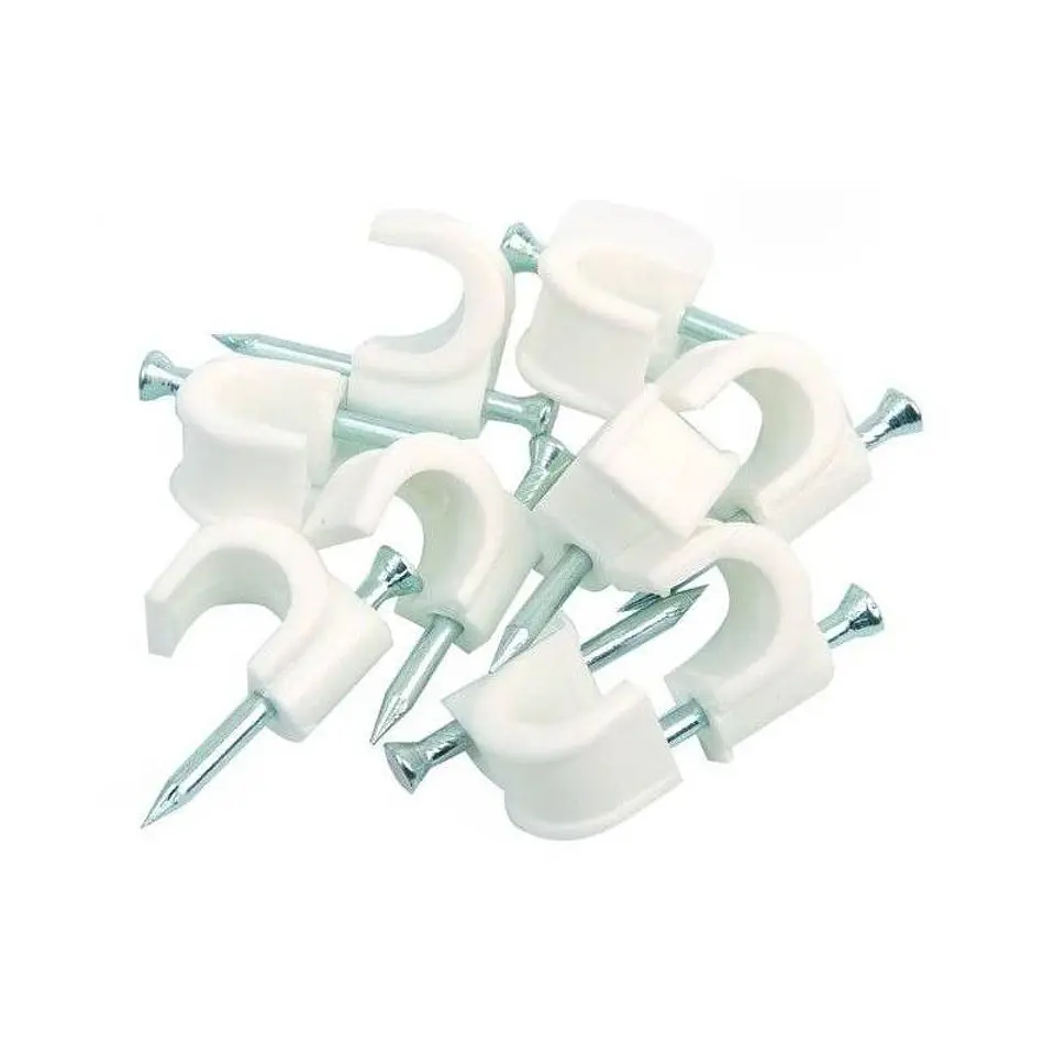 Grampa Cable Clip Blanca 10Mm 1
